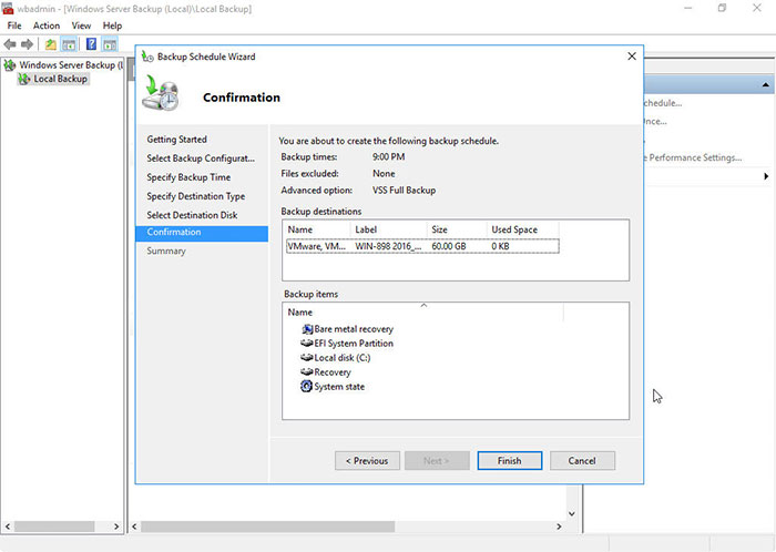 Windows Server backup